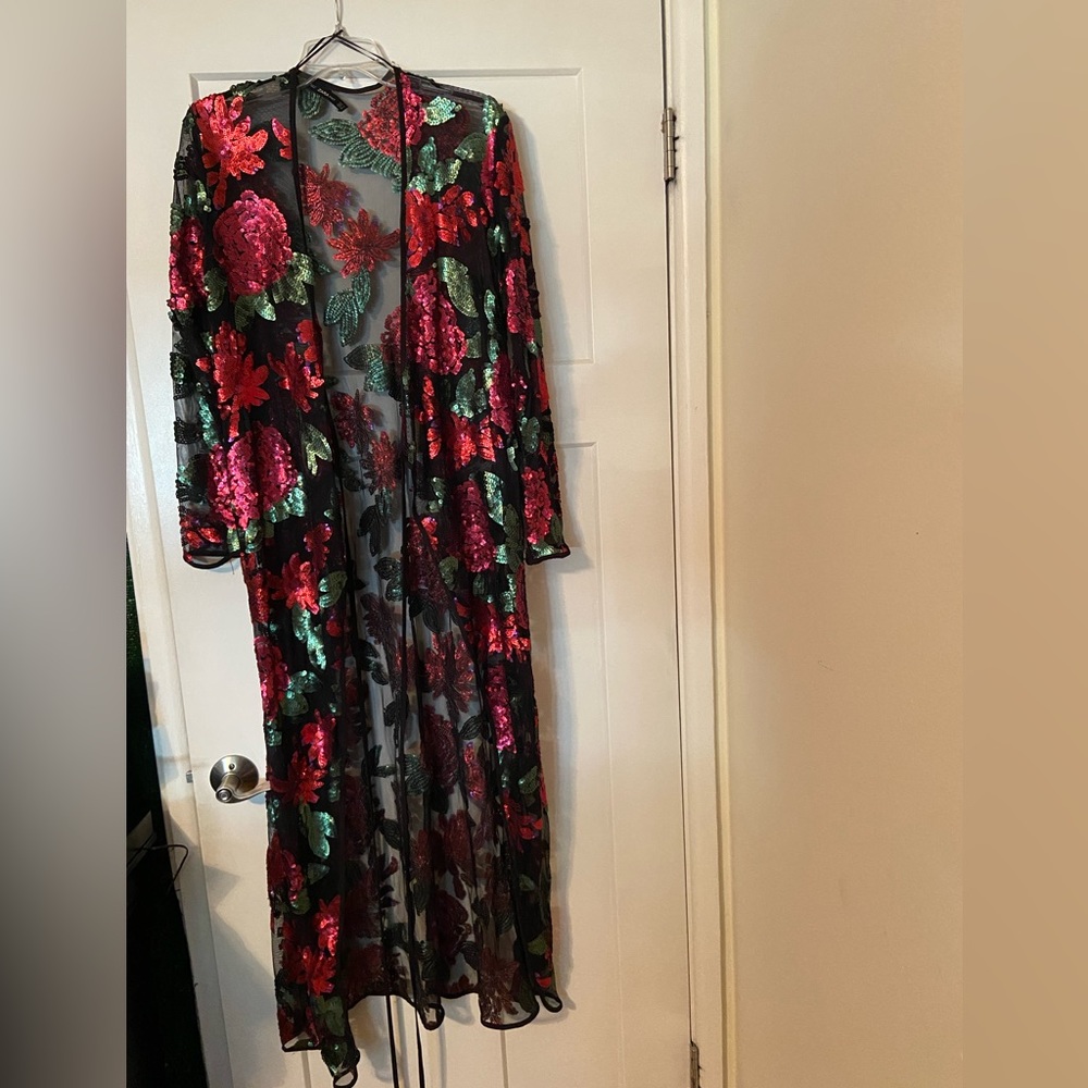 ZARA MESH SEQUIN ROBE